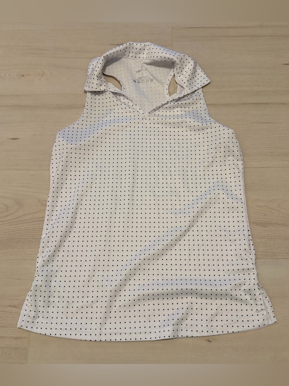 Santiny White Polka Dot Tank